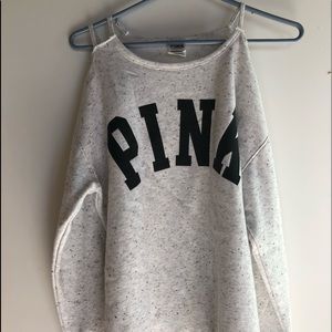 Pink crew off shoulders